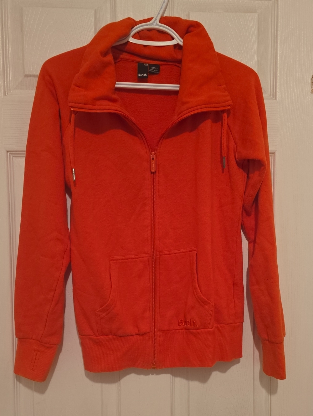 Bench Women's Orange Zip-Up Fleece Jacket
